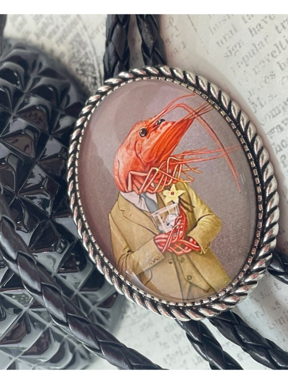 Sir Crayfish Crawdad Crawdaddy BOLO Tie Crawfish Boil Western Geek Fathers Day